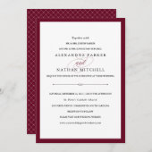 Invitation Haute Couture | Mariage Marsala (Devant / Derrière)