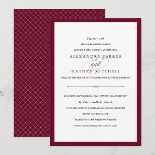 Invitation Haute Couture   Mariage Marsala