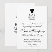 Invitation Haute Cuisine gastronomique française (Devant / Derrière)