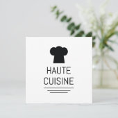 Invitation Haute Cuisine gastronomique française (Debout devant)
