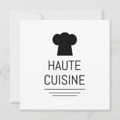 Invitation Haute Cuisine gastronomique française (Devant)