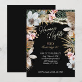 Invitation Havana Nights Tropical Floral Cubain 30e anniversa (Devant / Derrière)