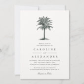 Invitation Havana Palm | Mariage Vintage Palm Tree (Devant)