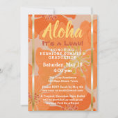 Invitation hawaïen tropical de fête de remise des (Devant)