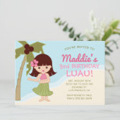 Invitation hawaïenne de fête d'anniversaire de (Debout devant)