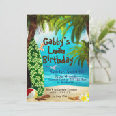 Invitation hawaïenne de partie, invitations de (Debout devant)