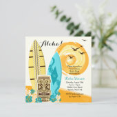 Invitation hawaïenne de planches de surf de Luau (Debout devant)