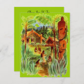 INVITATION hawaïenne tropicale d'indigènes de (Devant / Derrière)