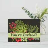 Invitation Hawaii Aloha Flower Art Print (Debout devant)