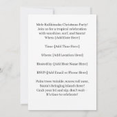 Invitation Hawaii christmas  party Hawaii “Mele Kalikimaka!”  (Dos)