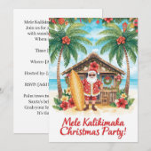 Invitation Hawaii christmas  party Hawaii “Mele Kalikimaka!”  (Devant / Derrière)