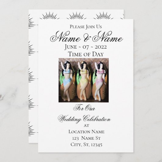 Invitation Hawaii Hula Dancer Thunder_Cove (Devant / Derrière)