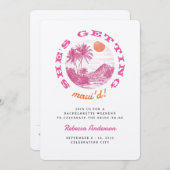 Invitation Hawaii Obtenir Maui d Island Mariage Bachelorette (Devant / Derrière)