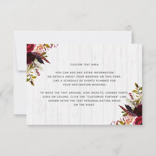 Invitation Hawaii State Destination Rustic Mariage Schedule (Dos)