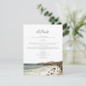 Invitation HAWAII Tropical Hawaii Beach Détails de mariage Ca (Debout devant)