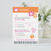 Invitation Hawaii Wedding RSVP Confirmation Embarquement Pass (Debout devant)