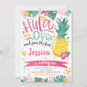 Invitation Hawaiian Luau Anniversaire de fête Anniversaire Pi (Devant)