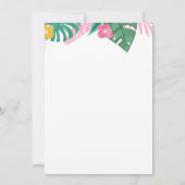 Invitation Hawaiian Luau Anniversaire de fête Anniversaire Pi (Dos)