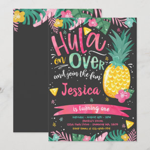 Invitation Hawaiian Luau Anniversaire de fête Anniversaire Pi