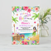 Invitation Hawaiian Luau Anniversaire Fête Tropicale Annivers (Debout devant)