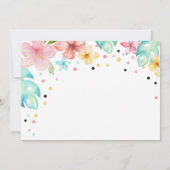 Invitation Hawaiian Luau Pineapple Pool Party Fille Anniversa (Dos)