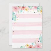 Invitation Hawaiian Luau Pineapple Tropical Girl Anniversaire (Dos)