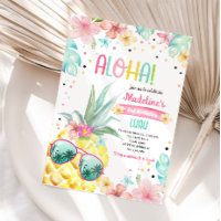Hawaiian Luau Pineapple Tropical Girl Anniversaire