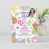 Invitation Hawaiian Luau Tropical Summer Pool Birthday Party (Debout devant)