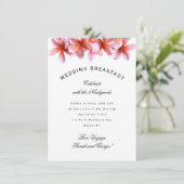Invitation Hawaiian Plumeria Mariage Petit déjeuner Invitatio (Debout devant)