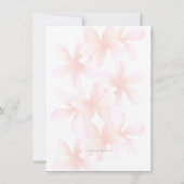 Invitation Hawaiian Plumeria Mariage Petit déjeuner Invitatio (Dos)