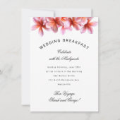 Invitation Hawaiian Plumeria Mariage Petit déjeuner Invitatio (Devant)