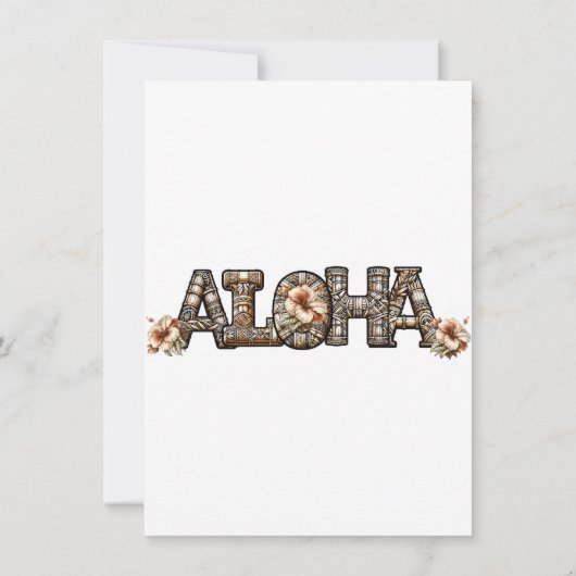 Invitation Hawaiian Polynésien Tiki Bride et Mariage de chamb (Dos)