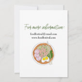 Invitation Hawaiian Saimin Soup Hawaii Cuisine Festival (Dos)