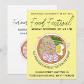 Invitation Hawaiian Saimin Soup Hawaii Cuisine Festival (Devant / Derrière)