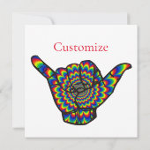 Invitation Hawaiian Shaka Psychedelic Thunder_Cove (Dos)