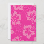 Invitation Hawaiian thème 89e anniversaire fête rose (Dos)