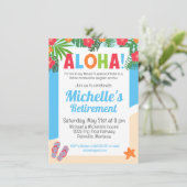 Invitation Hawaiian Tropical Aloha Retraite Party (Debout devant)