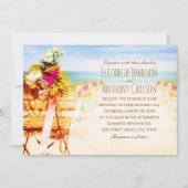 Invitation Hawaiian Tropical Rustic Beach Mariage à thème (Devant)