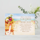 Invitation Hawaiian Tropical Rustic Beach Mariage à thème (Debout devant)