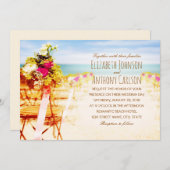 Invitation Hawaiian Tropical Rustic Beach Mariage à thème (Devant / Derrière)
