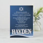 Invitation Hayden Steel Wave Name Bar Mitzvah (Debout devant)