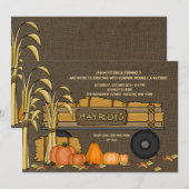 Invitation Hayrides à vendre l'invitation (Devant / Derrière)