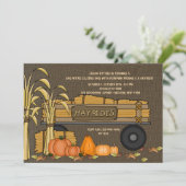 Invitation Hayrides à vendre l'invitation (Debout devant)