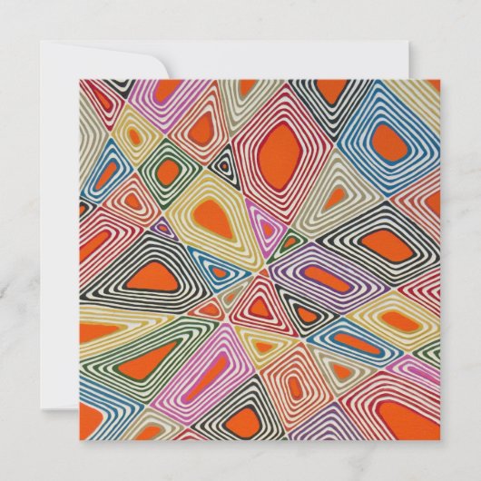 Invitation Haywire in Orange Flat Card (Devant)