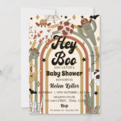 Invitation Hé Boo ! Baby shower Halloween de Cactus super (Devant)