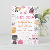 Invitation Hé Boo ! Fête du 1er anniversaire d'Halloween (Debout devant)