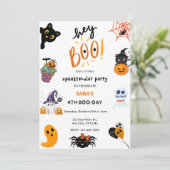 Invitation Hé Boo ! Halloween Ghost Spooktacular anniversaire (Debout devant)