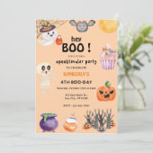 Invitation Hé Boo ! Halloween Ghost Spooktacular anniversaire (Debout devant)