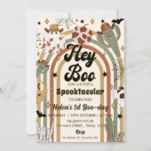 Invitation Hé Boo ! Super Cactus Halloween 1er anniversaire (Devant)