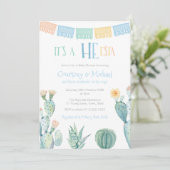 Invitation HE-esta Baby shower Mexicain Couples Pour Garçon (Debout devant)